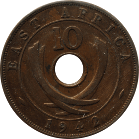 10 centow 1942 brytyjska afryka wschodnia a